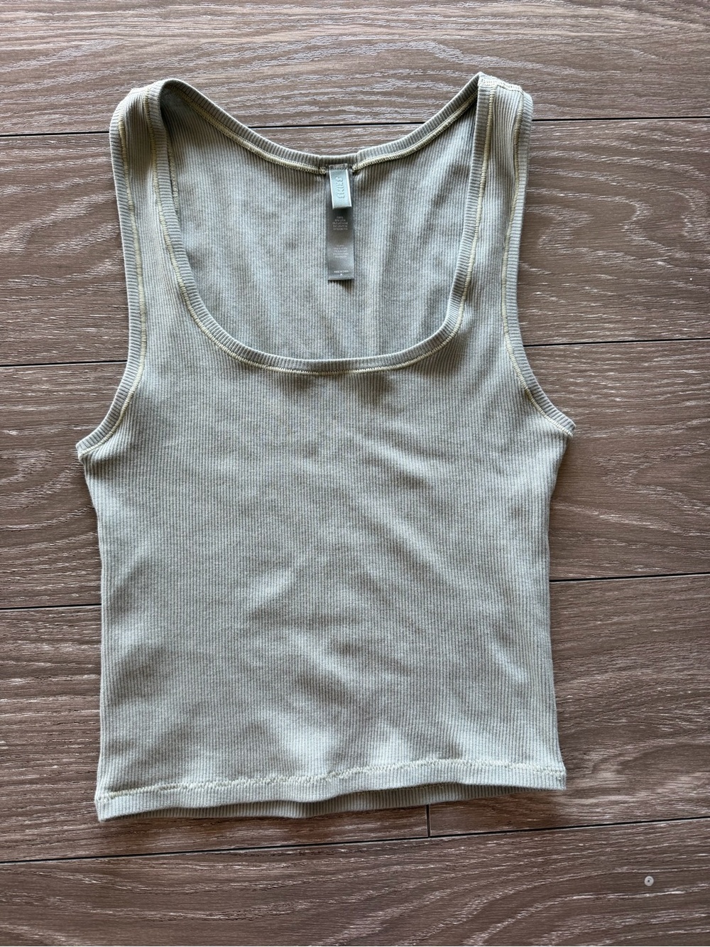 SKIMS Ribbed Scoop Tank Top - Light Cream